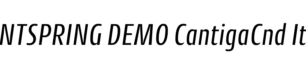  DEMO CantigaCnd Italic