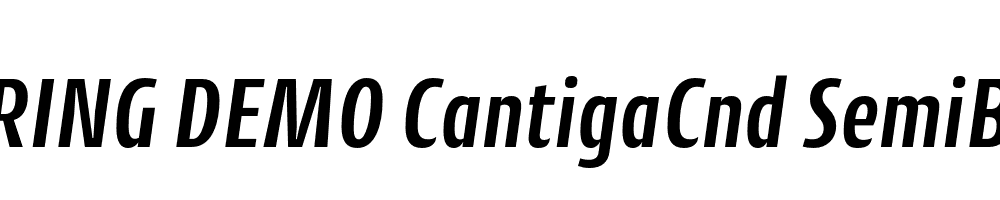  DEMO CantigaCnd SemiBold Italic