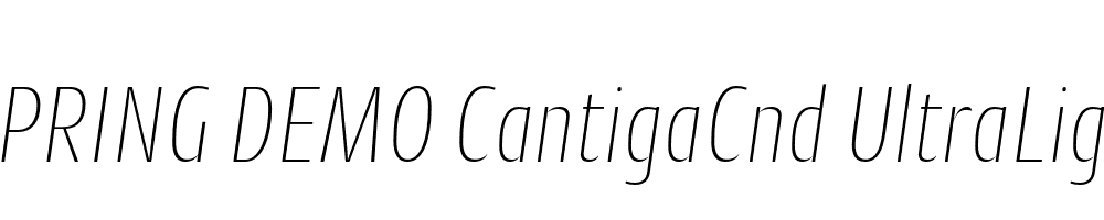  DEMO CantigaCnd UltraLight Italic