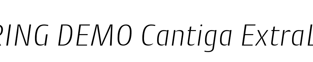  DEMO Cantiga ExtraLight Italic