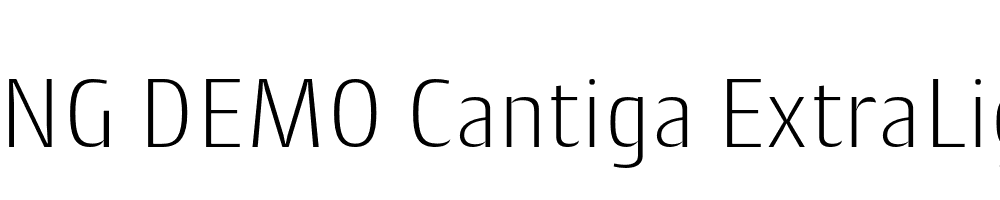  DEMO Cantiga ExtraLight Regular