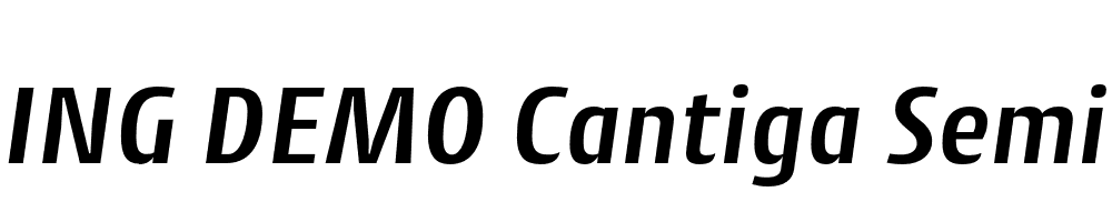  DEMO Cantiga SemiBold Italic