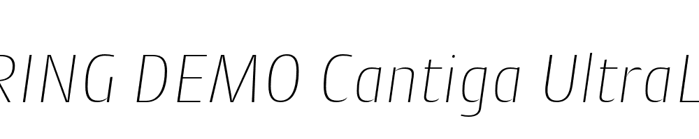  DEMO Cantiga UltraLight Italic