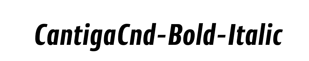 CantigaCnd-Bold-Italic