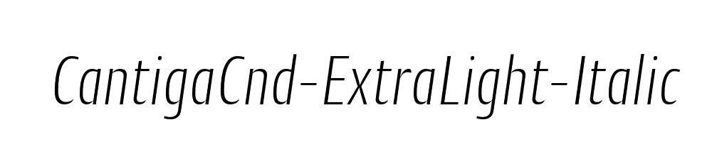 CantigaCnd-ExtraLight-Italic