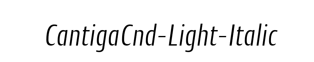 CantigaCnd-Light-Italic