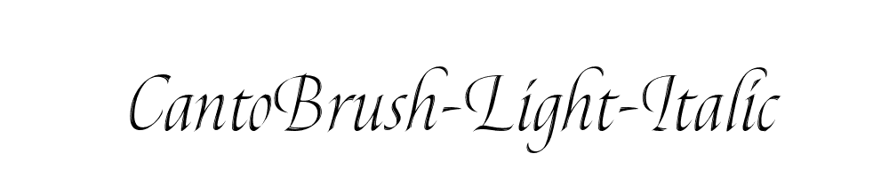 CantoBrush-Light-Italic