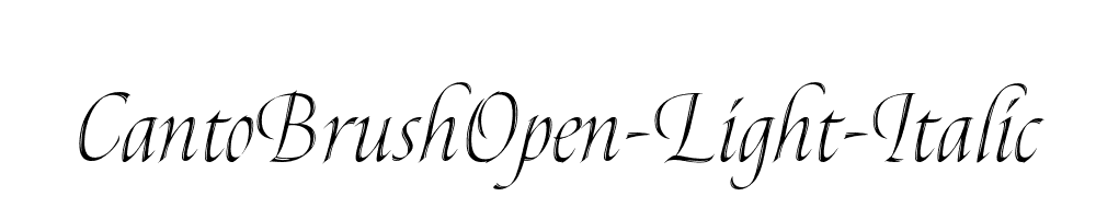 CantoBrushOpen-Light-Italic