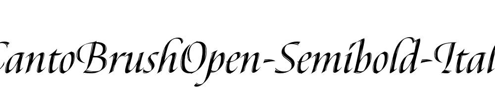 CantoBrushOpen-Semibold-Italic