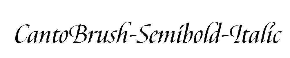 CantoBrush-Semibold-Italic