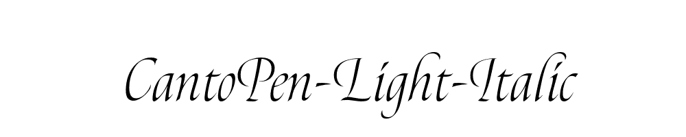 CantoPen-Light-Italic