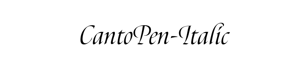 CantoPen-Italic