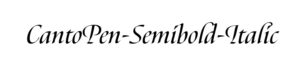 CantoPen-Semibold-Italic