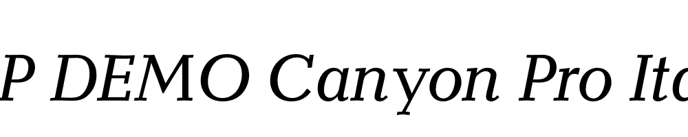 FSP DEMO Canyon Pro Italic