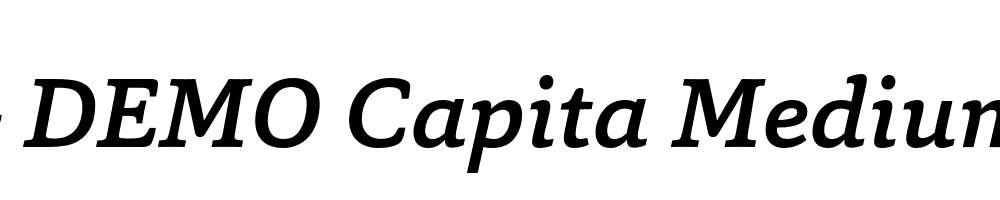  DEMO Capita MediumItalic Regular