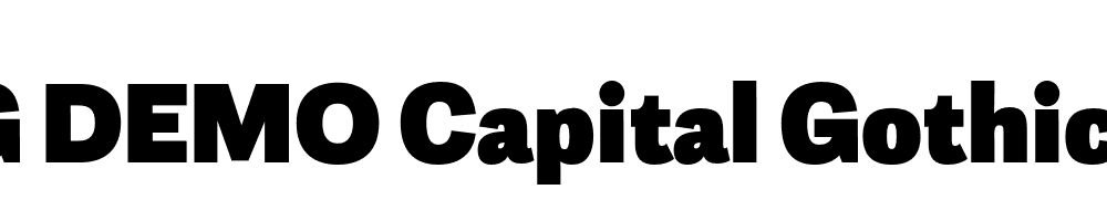  DEMO Capital Gothic Black Regular