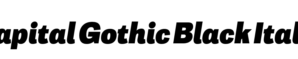  DEMO Capital Gothic Black Italic Regular