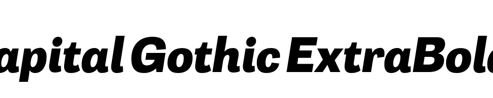  DEMO Capital Gothic ExtraBold Italic Regular