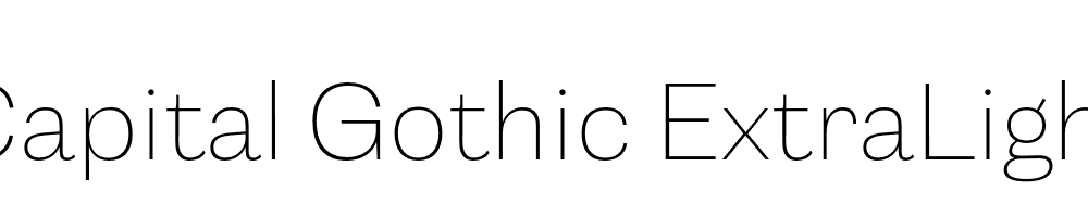  DEMO Capital Gothic ExtraLight Regular