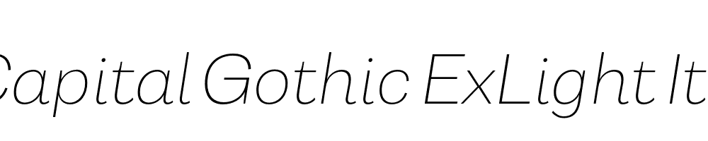  DEMO Capital Gothic ExLight Italic Regular