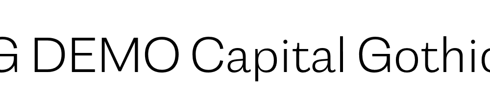  DEMO Capital Gothic Light Regular