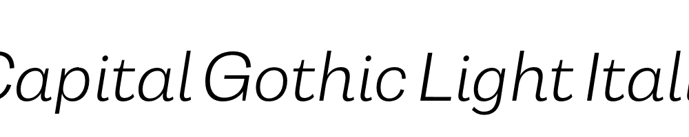  DEMO Capital Gothic Light Italic Regular