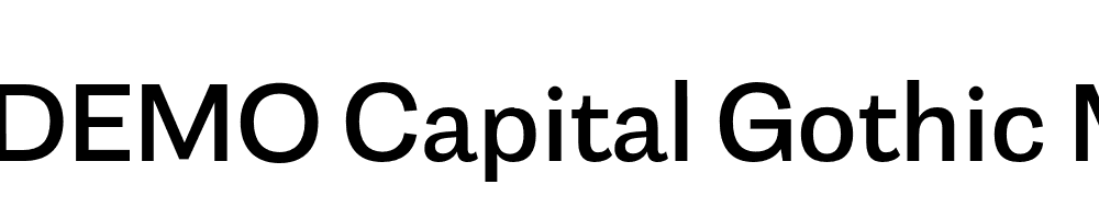  DEMO Capital Gothic Medium Regular