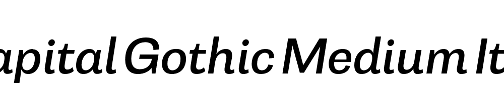  DEMO Capital Gothic Medium Italic Regular