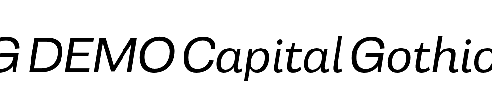  DEMO Capital Gothic Italic Regular