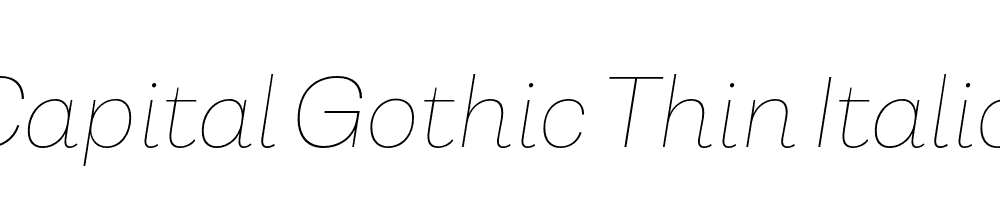  DEMO Capital Gothic Thin Italic Regular