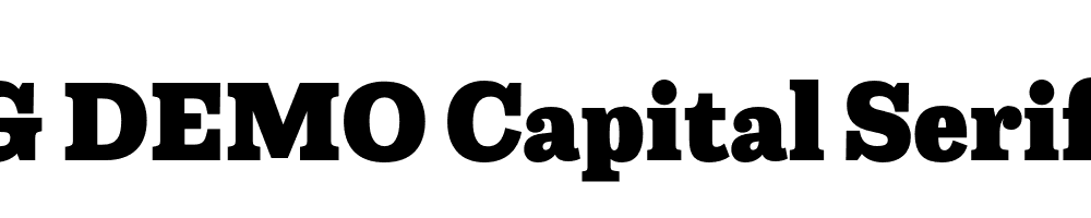  DEMO Capital Serif Black Regular