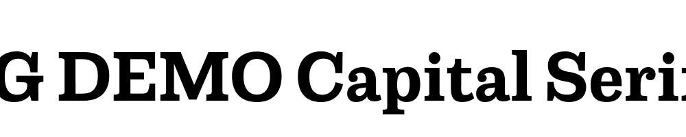  DEMO Capital Serif Bold Regular