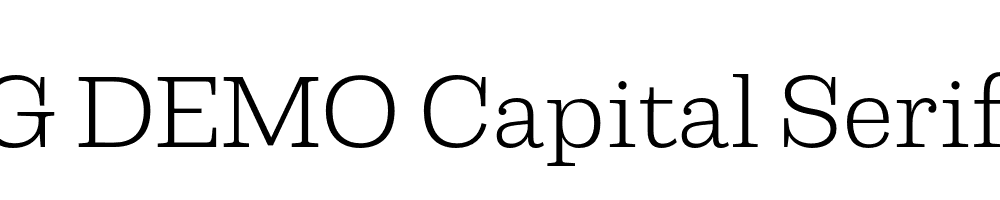  DEMO Capital Serif Light Regular