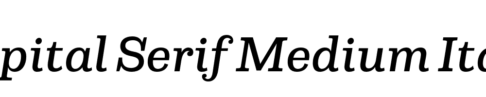  DEMO Capital Serif Medium Italic Regular