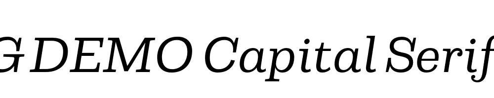  DEMO Capital Serif Italic Regular