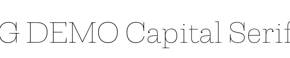  DEMO Capital Serif Thin Regular