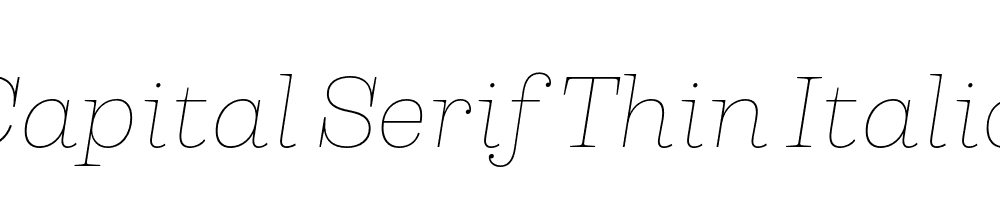  DEMO Capital Serif Thin Italic Regular