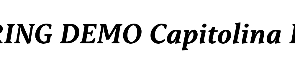  DEMO Capitolina Bold Italic