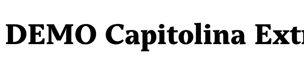  DEMO Capitolina ExtraBold Regular