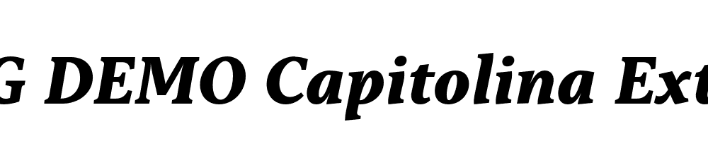  DEMO Capitolina ExtraBold Italic