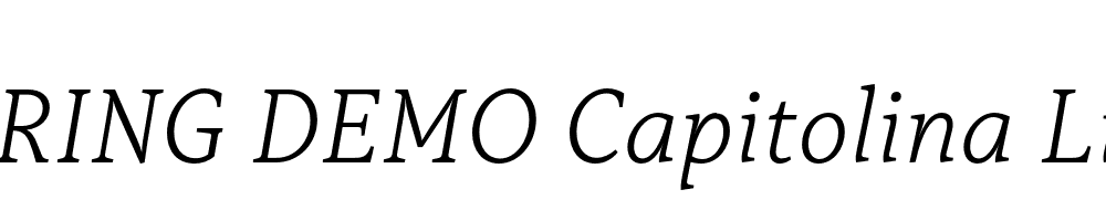  DEMO Capitolina Light Italic