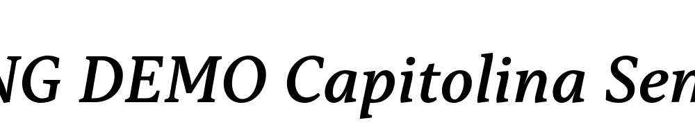  DEMO Capitolina SemiBold Italic