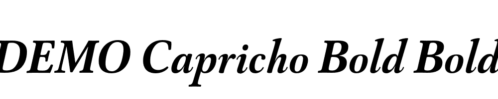 FSP DEMO Capricho Bold Bold Italic