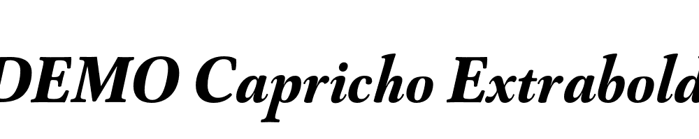 FSP DEMO Capricho Extrabold Italic