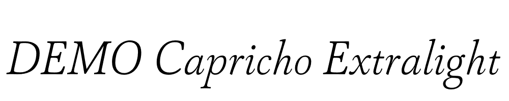 FSP DEMO Capricho Extralight Italic