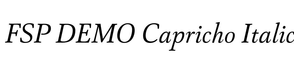 FSP DEMO Capricho Italic