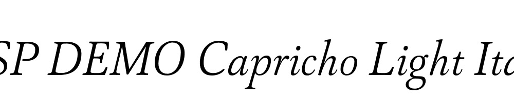 FSP DEMO Capricho Light Italic