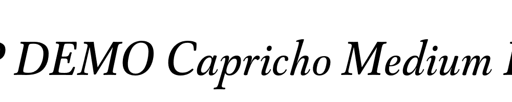 FSP DEMO Capricho Medium Italic