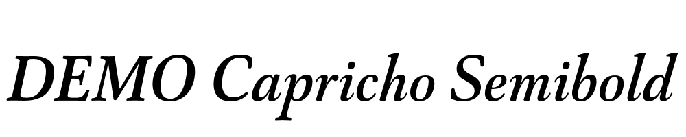 FSP DEMO Capricho Semibold Italic