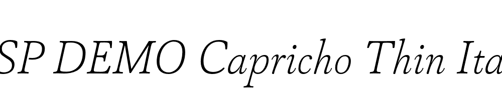 FSP DEMO Capricho Thin Italic